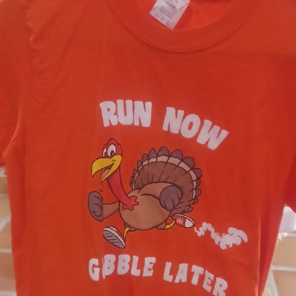Orange Turkey Graphic Kids Shirt